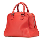ロエベ アナグラム アマソナ75 ハンドバッグ ショルダーバッグ 2WAY レッド レザー レディース LOEWE 【中古】
